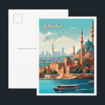イスタンブールターキーアートヴィンテージトラベルイラストレーション ポストカード<br><div class="desc">イスタンブールターキーアートヴィンテージトラベルプレイスイラストレーション</div>