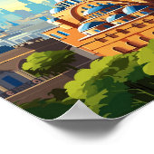 イスタンブールターキーアートヴィンテージ旅行イラストレーション ポスター (角)