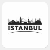 イスタンブールターキーシティスケープ天窓ギフトアイディア スクエアシール (正面)
