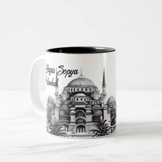 イスタンブールターキーマグのハギアソピヤ ツートーンマグカップ (正面左)