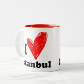 イスタンブールツートーンコーヒーマグが大好き ツートーンマグカップ (正面左)