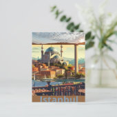 イスタンブールトラベルポストカードアート，イスタンブールトルコ ポストカード (スタンド正面)