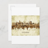 イスタンブールトルコの都市景観 インビテーションポストカード (正面/裏面)