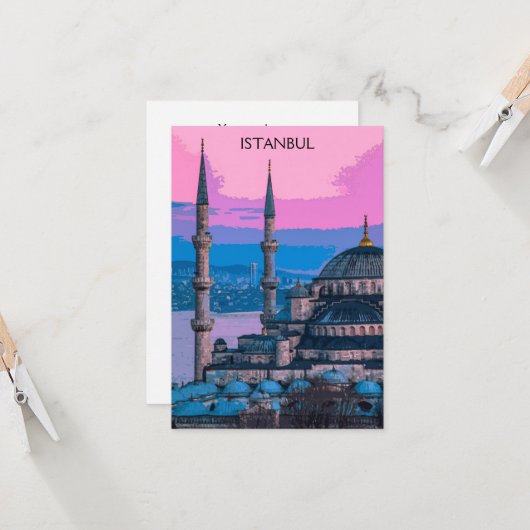 イスタンブールトルコハギアソフィア建築 カード (正面/裏面インサイチュ)
