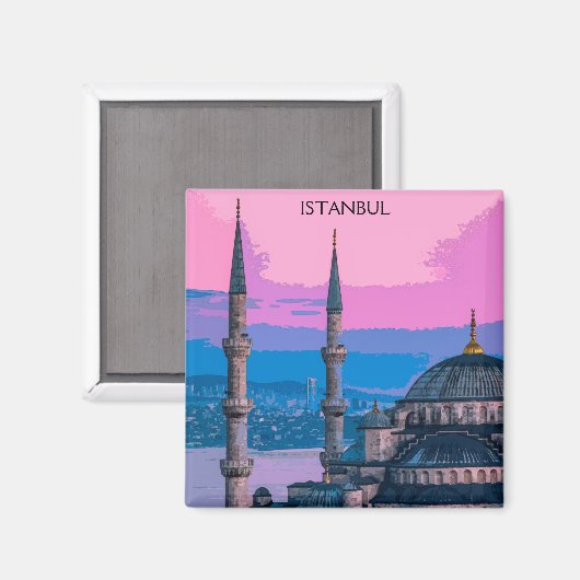 イスタンブールトルコハギアソフィア建築 マグネット (正面/裏面)