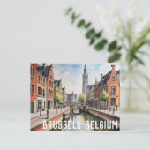 イスタンブールトルコモスク水の色絵画の設定 ポストカード (スタンド正面)