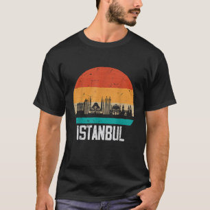 イスタンブールトルコレトロヴィンテージサンセットスカイラインイスタン Tシャツ