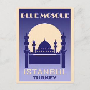 イスタンブールトルコヴィンテージブルーモスクトラベル ポストカード