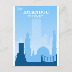 イスタンブールトルコヴィンテージ旅行ポスターポストカード ポストカード