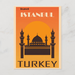 イスタンブールトルコヴィンテージ旅行ポスター ポストカード