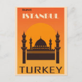 イスタンブールトルコヴィンテージ旅行ポスター ポストカード (正面)