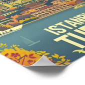 イスタンブールトルコヴィンテージ有名な旅行プレイス ポスター (角)