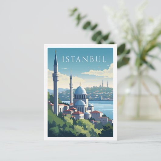 イスタンブールトルコヴィンテージ有名な旅行プレイス ポストカード (スタンド正面)