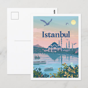 イスタンブールトルコヴィンテージ有名な旅行プレイス ポストカード