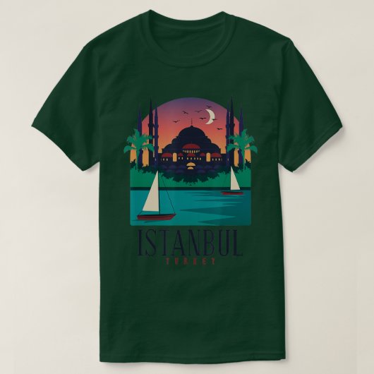 イスタンブールトルコ旅行旅行オスマン帝国 Tシャツ (デザイン正面)