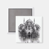 イスタンブールトルコ磁石のハギアソピヤ マグネット (正面/裏面)