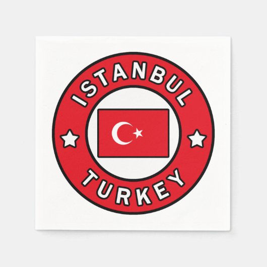 イスタンブールトルコ スタンダードカクテルナプキン (正面)