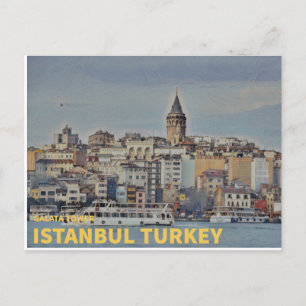 イスタンブールトルコ   Galata Tower ポストカード