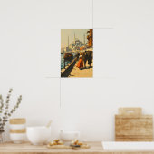 イスタンブールブルーモスクヴィンテージ ポスター (キッチン)