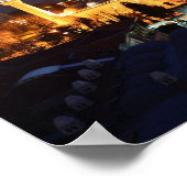 イスタンブールブルーモスク夜景プレミアムトラベル ポスター (角)