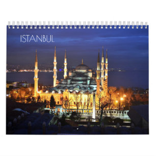 イスタンブールブルーモスク夜景旅行トルコ カレンダー
