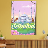 イスタンブールブルーモスク旅行ポスター キャンバスプリント (インサイチュ (リビング))