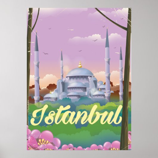 イスタンブールブルーモスク旅行ポスター ポスター (正面)