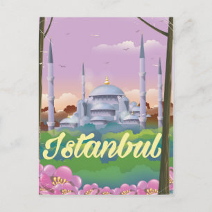 イスタンブールブルーモスク旅行ポスター ポストカード