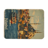 イスタンブールボスポラスヴィンテージポストカード マグネット (横)