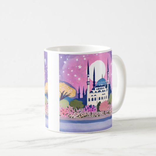 イスタンブールモスクとミナレット コーヒーマグカップ (正面右)