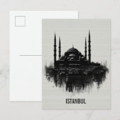 イスタンブール市街のスカイライン ポストカード (正面/裏面)