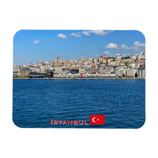 イスタンブール旅行の美しいパノラマ マグネット (横)