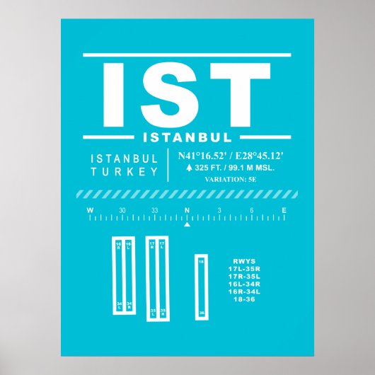イスタンブール空港 IST ポスター (正面)