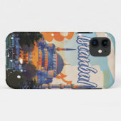 イスタンブール アヤソフィア モスク 伝統的なトラベルポスター Case-Mate iPhoneケース (裏面(横))