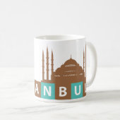 イスタンブール、トルコ コーヒーマグカップ (正面右)