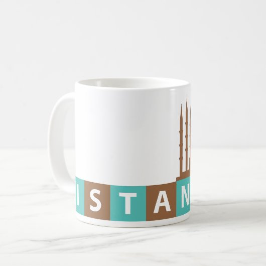 イスタンブール、トルコ コーヒーマグカップ (正面左)