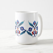 イスタンブール、トルコ-タイルのモザイク コーヒーマグカップ (正面右)