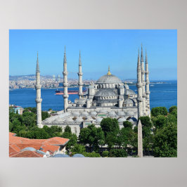 イスタンブール トルコ ブルーモスク 建築 デイリービュー ポスター