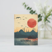 イスタンブール トルコ 日没の風景 ポストカード (スタンド正面)