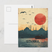 イスタンブール トルコ 日没の風景 ポストカード (正面/裏面)