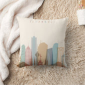 イスタンブール、トルコ|都市スカイライン クッション (ブランケット)