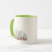 イスタンブール、トルコ|都市スカイライン マグカップ (正面左)