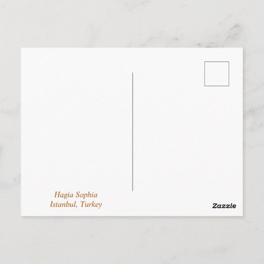 イスタンブール:ハギア・ソフィア ポストカード (裏面)