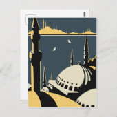 イスタンブール、ビューオンボスポラスとハギアソフィア教会 ポストカード (正面/裏面)