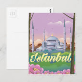 イスタンブール ブルーモスク 旅行ポスター ポストカード (正面/裏面)