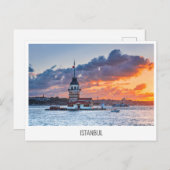 イスタンブール – ボスポラス海峡とメイドタワー シーズンポストカード (正面/裏面)