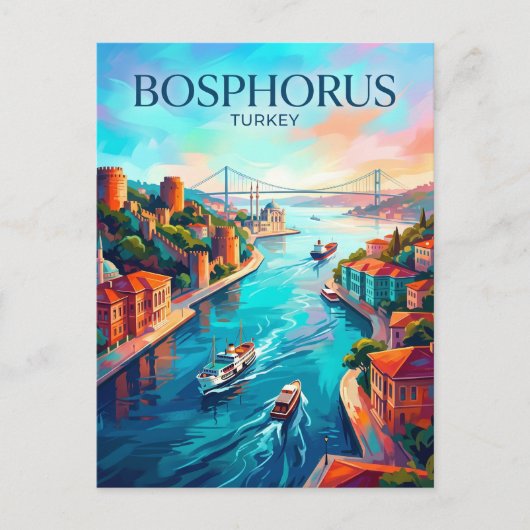 イスタンブール - ボスポラス トルコ ポストカード (正面)