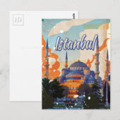 イスタンブール ヴィンテージ トラベル ポスター ポストカード (正面/裏面)