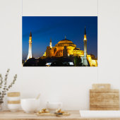 イスタンブール – Hagia Sophia at twilight Poster ポスター (キッチン)