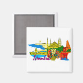 イスタンブール – Turkey.png マグネット (正面/裏面)